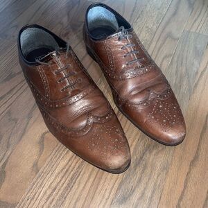 ASOS Classic Brown Wingtip Men's Dress Shoes Size 9
